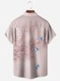 Japanese Plum Chest Pocket Short Sleeve Bowling Shirt