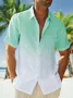 Gradient Color Short Sleeve Resort Shirt