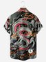 Ukiyoe Dragon Chest Pocket Short Sleeve Hawaiian Shirt