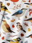 Animal Bird Chest Pocket Short Sleeve Casual Shirt