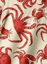 Crab Chest Pocket Short Sleeve Hawaiian Shirt