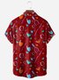 Wine Bottle Chest Pocket Short Sleeve Hawaiian Shirt