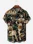 Vintage Beauty Tiki Chest Pocket Short Sleeve Hawaiian Shirt