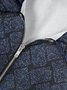 3D Abstract Geometric Zipper Long Sleeve Casual Polo Shirt