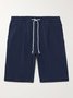 Plain Elastic-Waist Sweatshorts