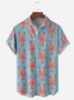 Big Size Lobster Chest Pocket Short Sleeve Hawaiian Shirt