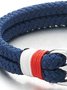 Beach Vacation Anchor Shapes Handwoven Bracelets Men's Jewelry
