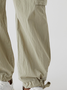 Plain Loose Casual Cargo Pants