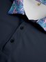 Leaves Buttons Short Sleeves Vacation Polo Shirt