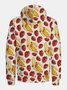 Banana Strawberry Zip-up Hoodie Sweatshirt