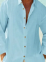 Cotton Plain Long Sleeve Guayabera Shirt