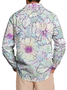Tropical Floral Chest Pockets Long Sleeve Casual Shirt