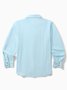 Cotton Plain Long Sleeve Guayabera Shirt