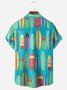 Surfboard Chest Pocket Short Sleeve Hawaiian Shirt