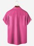 Halloween Flamingo Chest Pocket Short Sleeve Bowling Shirt