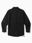 Big Size Cotton Chest Pocket Long Sleeve Shirt