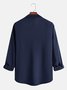 Big Size Plain Long Sleeve Shirt