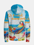 It's 5 O'Clock Somewhere Parrot Zip-up Hoodie Sweatshirt