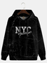 City Text Letter Casual Hoodie