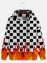 Geometric Flame Casual Hoodie