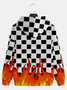 Geometric Flame Casual Hoodie