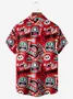 Cartoon Character Chest Pocket Short Sleeve Hawaiian Shirt