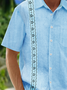 Cotton Pattern Guayabera Shirt