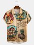 Mens Beach Print Casual Breathable Hawaiian Short Sleeve Shirt