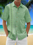 Cotton Striped Guayabera Shirt