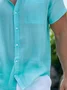 Cotton Plain Casual Resort Shirt