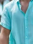Cotton Plain Casual Resort Shirt