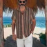 Moisture-wicking Breathable Striped Resort Shirt