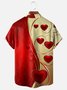 St Valentine‘s Day Heart Chest Pocket Short Sleeve Shirt