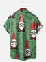Men's Santa Print Casual Breathable Short Sleeve Shirt