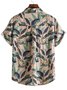 Men's Linen Leaves Printed Shirt
