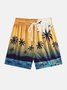 Tropical Hawaii Graphic Men's Beach Shorts