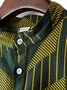 Men's Shirt Collar Printed Linen Shirt