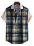 Men's Printed Shirt Collar Linen Shirt