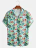 Flamingo Chest Chest Pocket Sleeve Resort Shirt