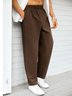 Men's Elastic Waist Cotton Linen Casual Trousers