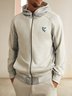 Cotton-Blend Hoodie Zip-up Sweatshirts