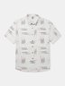 Geometric Short Sleeve Chest Pocket Resort Shirt