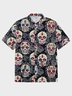 Black Beach Skull Shirt Collar Shirts