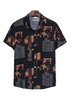 Men's Printed Shirt Collar Geometric Shirts