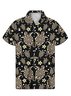 Men's Printed Floral Lapel Shirt