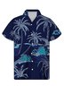 Men's Coconut Tree Lapel Casual Shirt