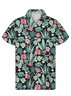 Men's Lapel Floral Basic Shirts