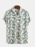 Casual Cotton-Blend Printed Shirts