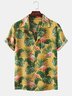 Mens Flamingo Printed Classic Short Sleeve Shirt