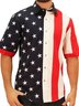 American Flag Print Buttoned up Shirts